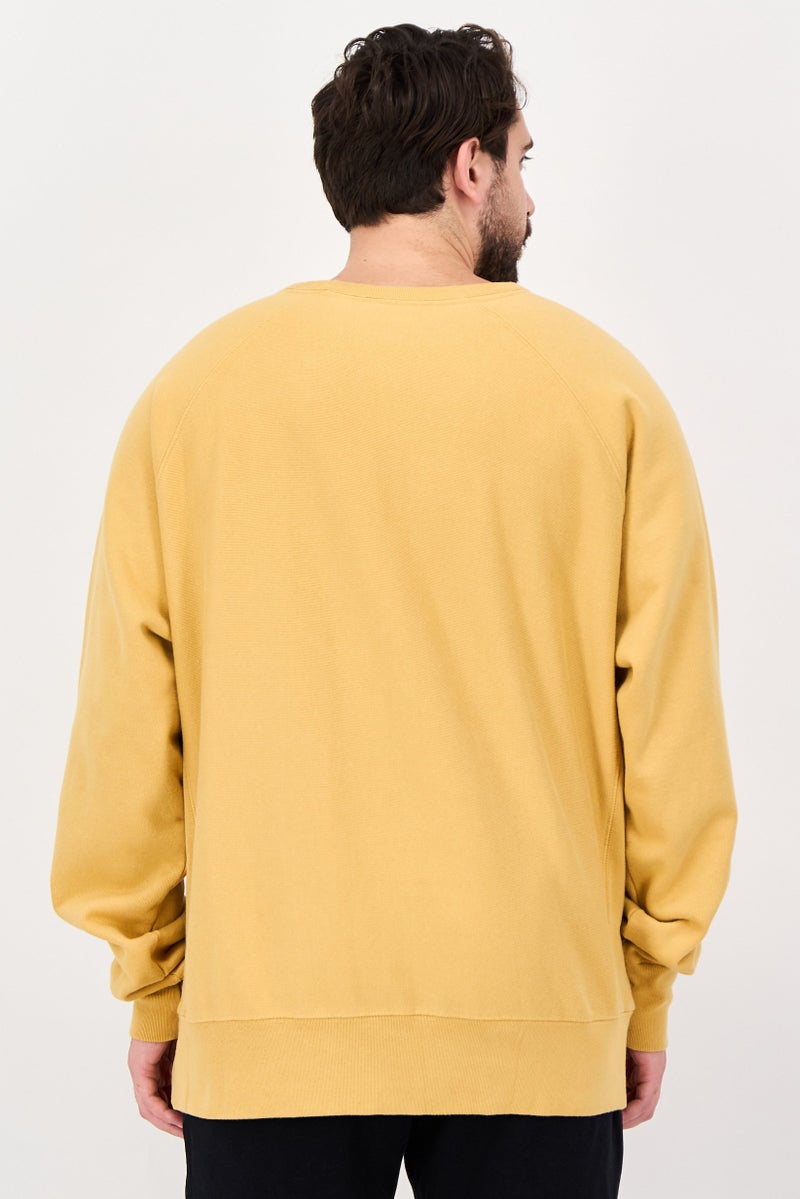 Champion Men Sportswear Fit Long Sleeve Outdoor Sweatshirt, Mustard - Image 4